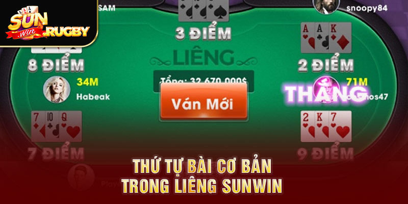 Thứ tự bài cơ bản trong Liêng Sunwin