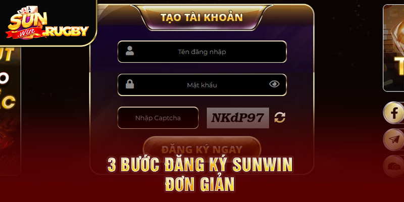 3 bước đăng ký Sunwin đơn giản